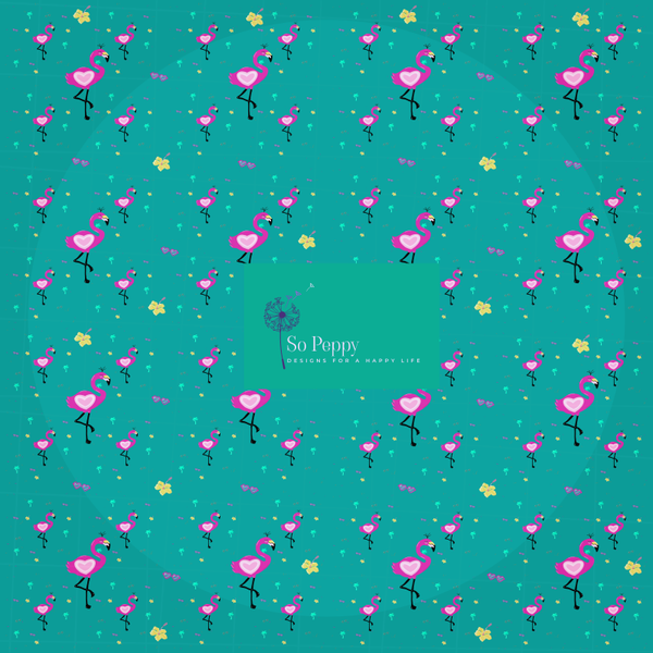 Seamless pattern "So Peppy Flamingo"