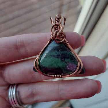 A-107 Ruby Zoisite Pendant