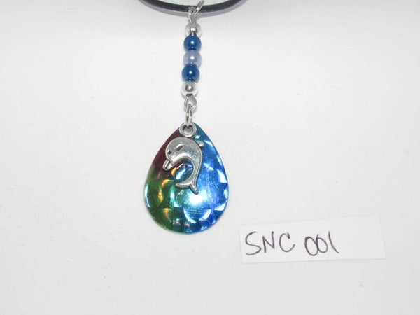 Spinner Necklace-Rainbow with Dolphin
