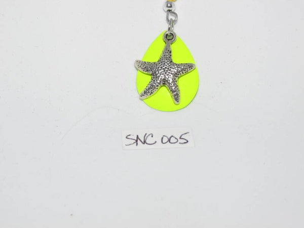 Spinner Necklace-Yellow with a Starfish