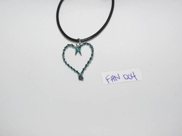 Fish Hook Pendant-Teal