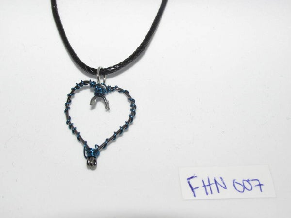 Fish Hook Pendant-Blue