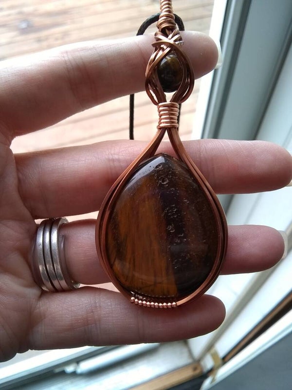 Double Tiger Iron Pendant A-159