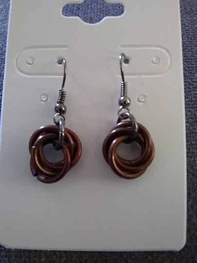 Celtic Love Knot Earrings-Brown
