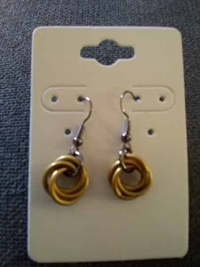 Celtic Love Knot Earrings-Yellow