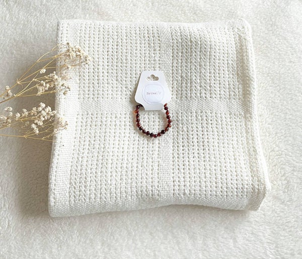 Barnstenen armband ‘dark cognac’