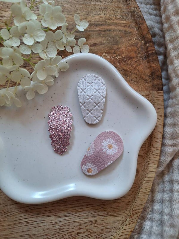 Klik klak set flower/white/glitter