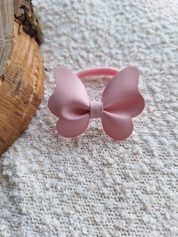 Elastiek vlinder zacht roze