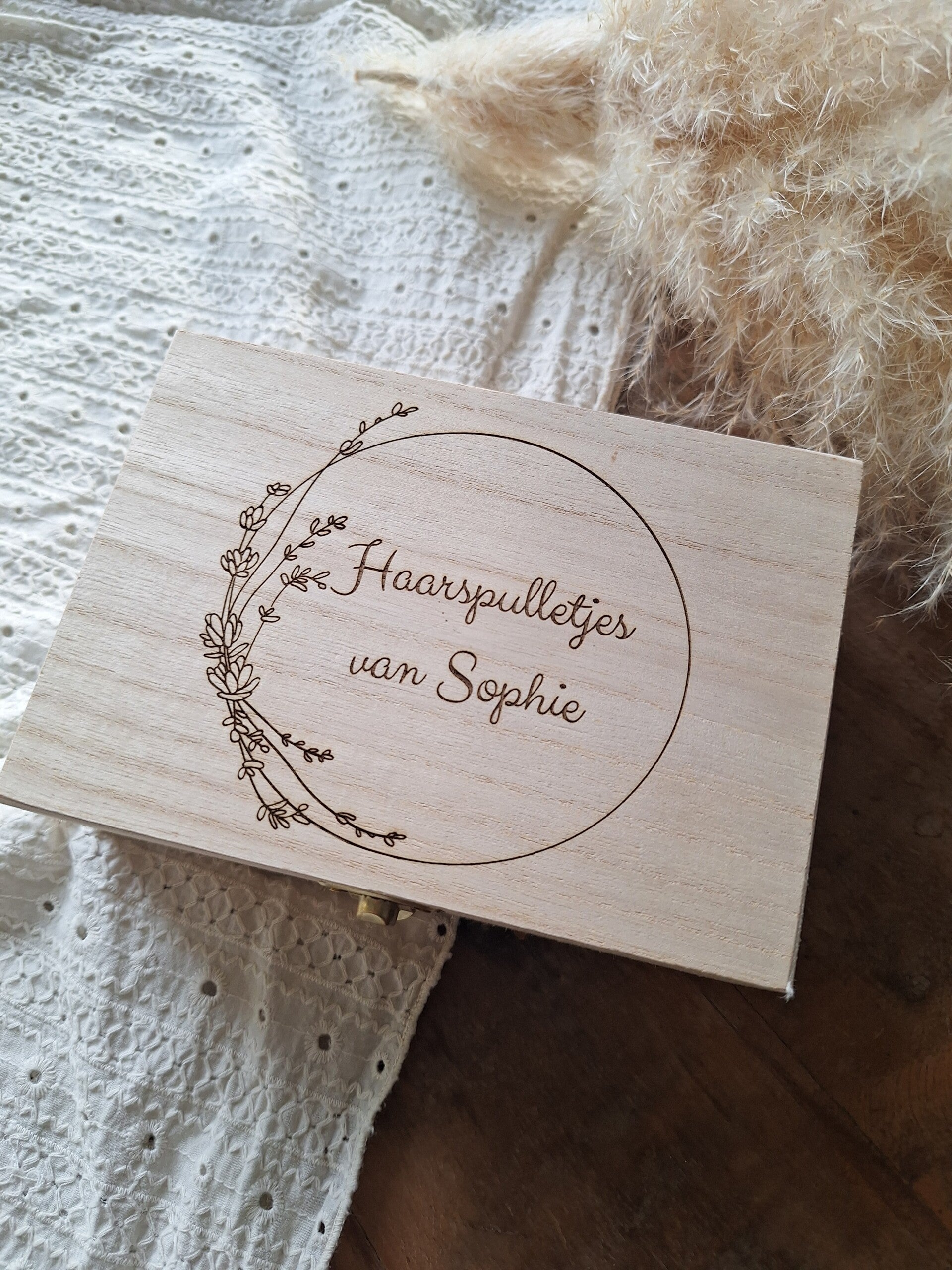 Haarclipbox klein met 2 vakken