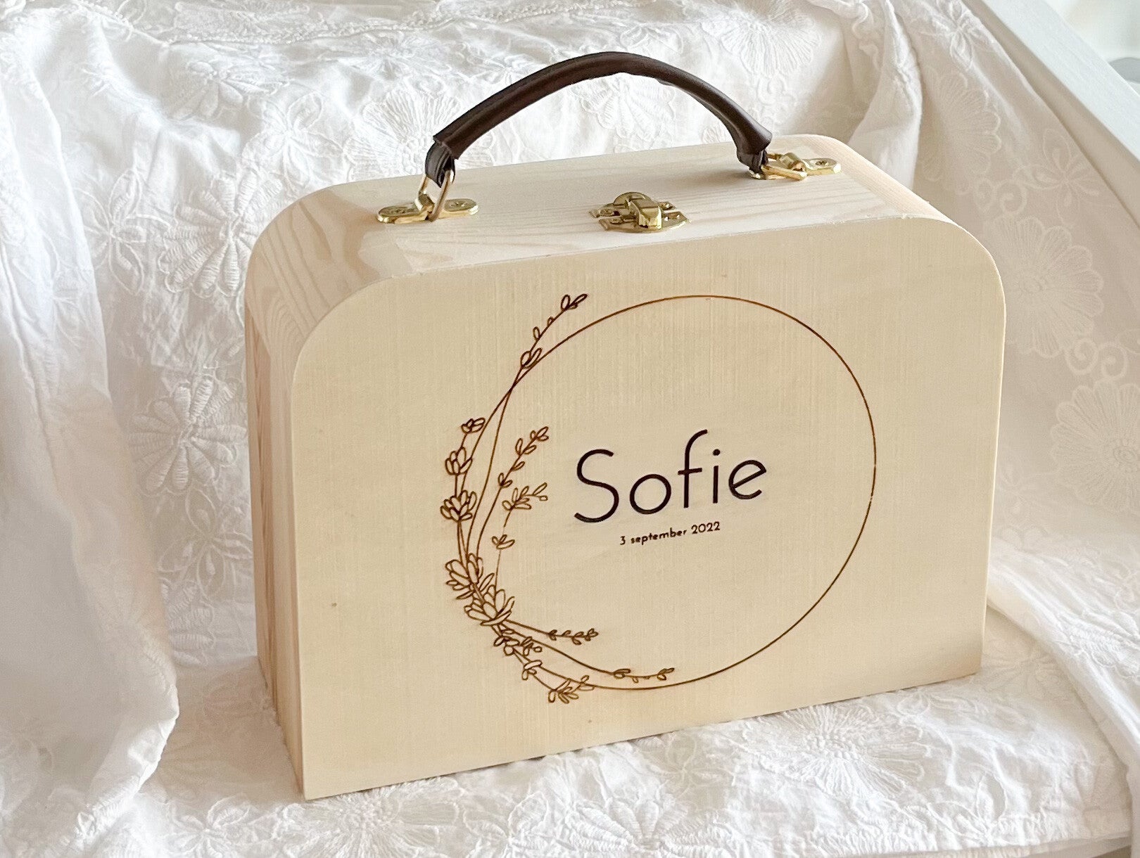 Gepersonaliseerde houten koffer 2