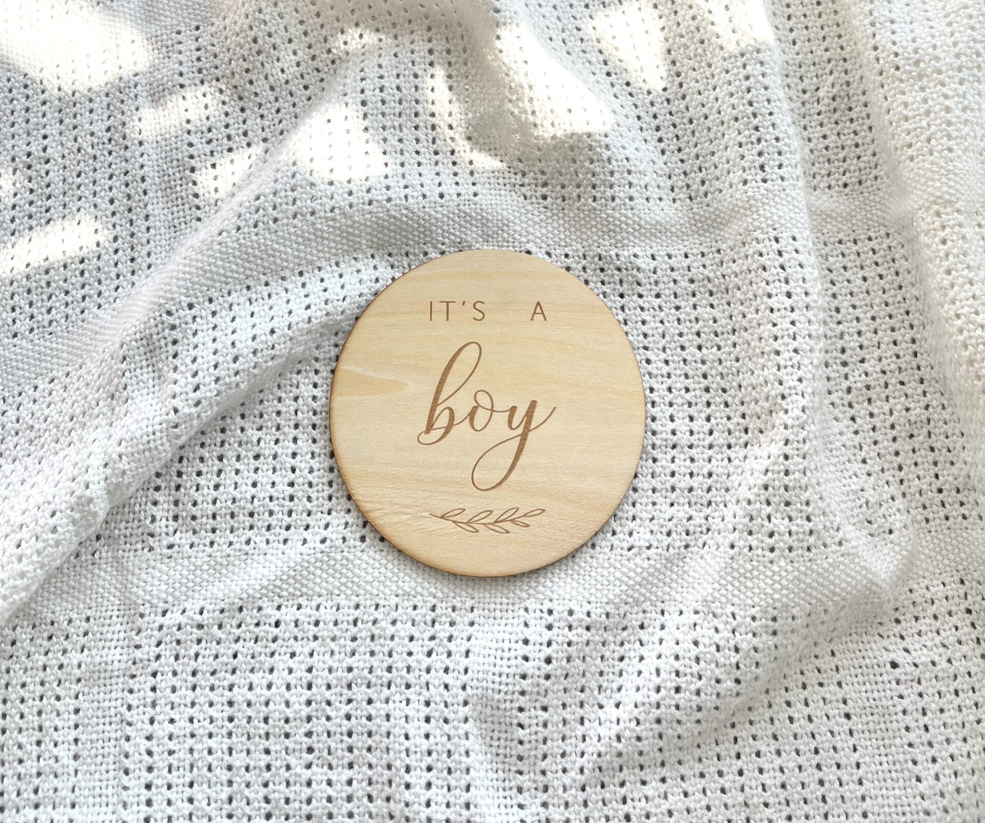 Houten kaart ‘It’s a boy’