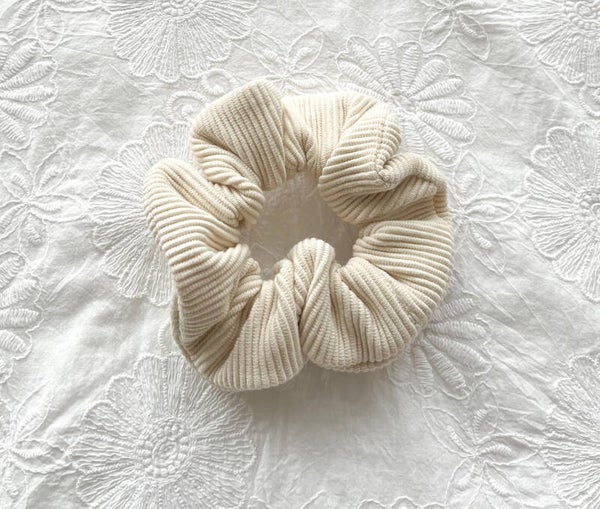 Natural beige scrunchie