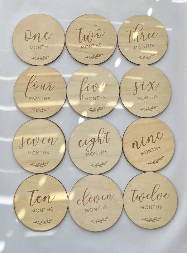 Mijlpaalkaarten met takjes 12 stuks