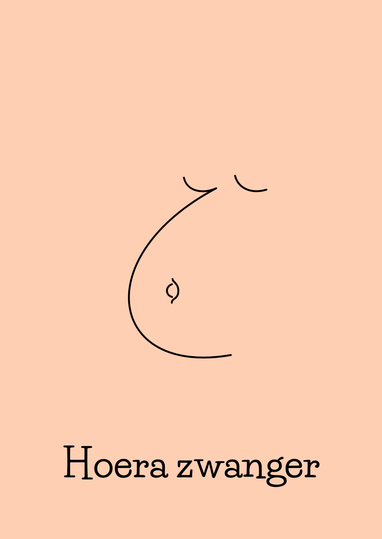 Wenskaart - Hoera zwanger