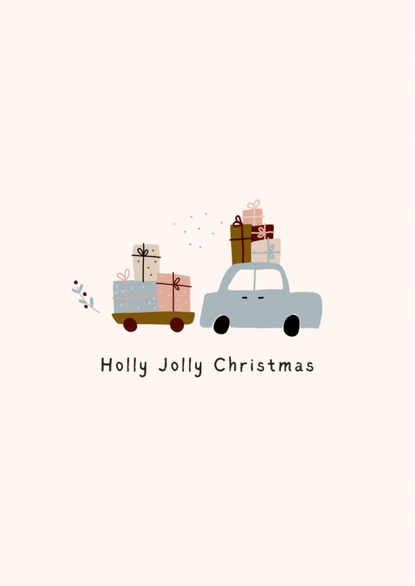 Kerstkaart - Holly Jolly Christmas
