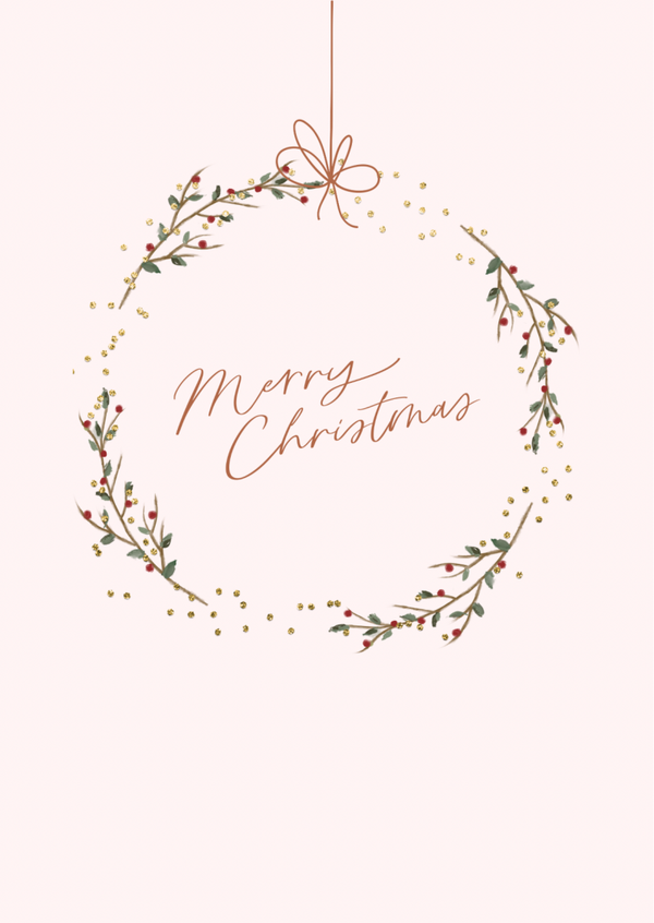 Kerstkaart - Kerstkrans