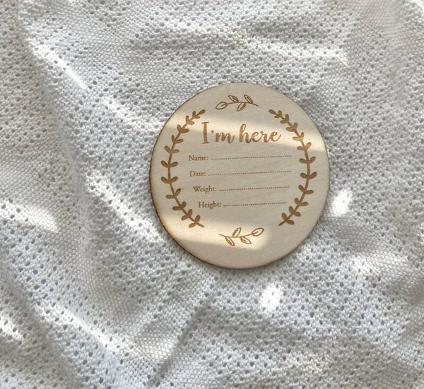 Houten kaart ‘I’m here’