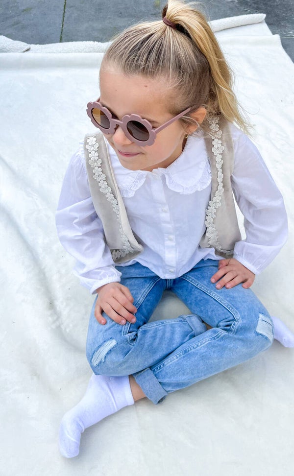 Zonnebril bloem - Mauve