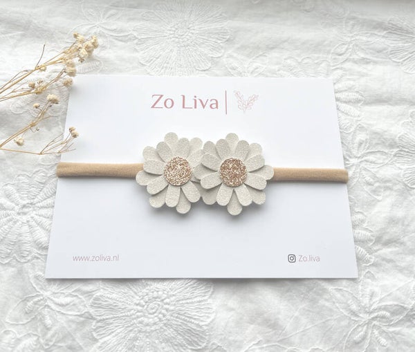 Haarbandje Leather Daisy