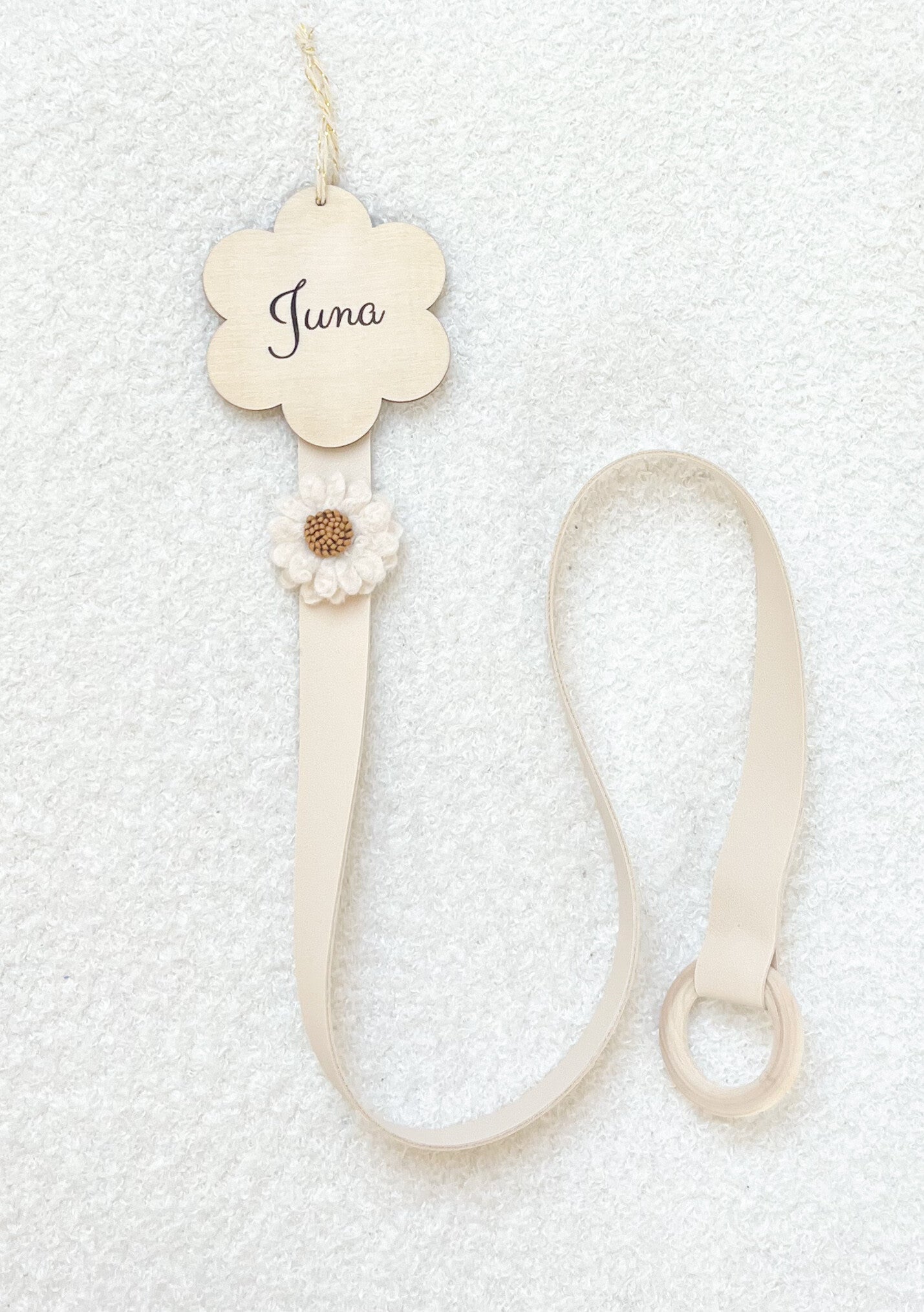 Haarspeldjes organizer leder - Bloem 1