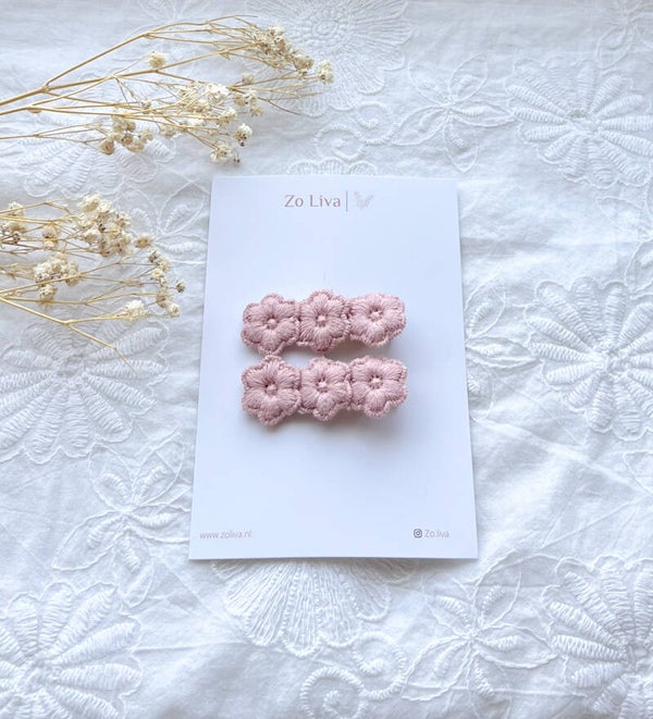Ivy clip old pink