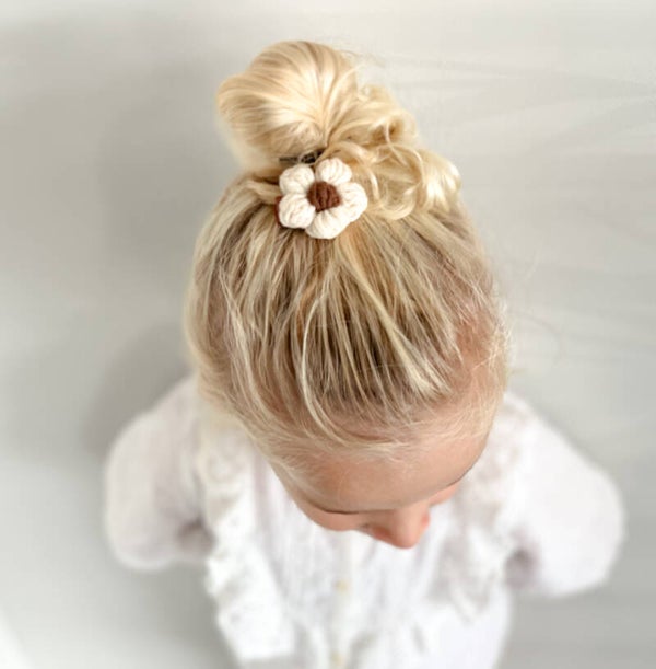 Wool Daisy White/brown