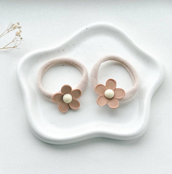 Elastiekjes Daisy licht-bruin