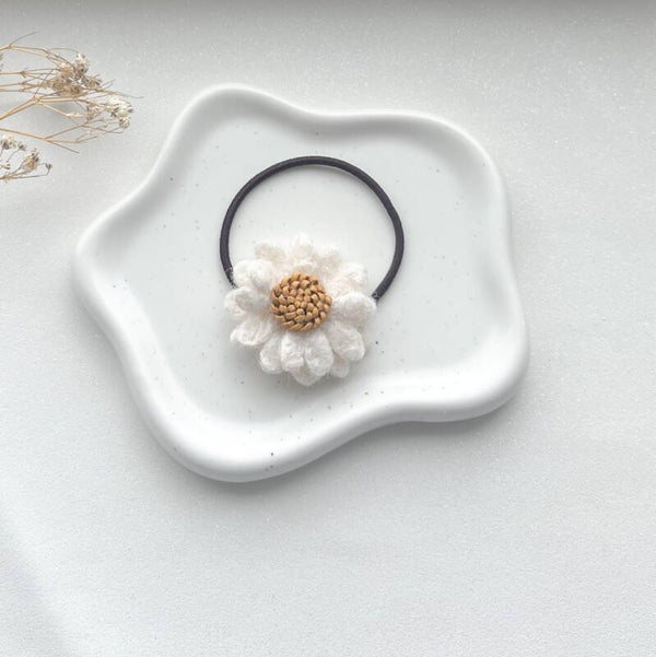 Haarelastiek stoft flower 5