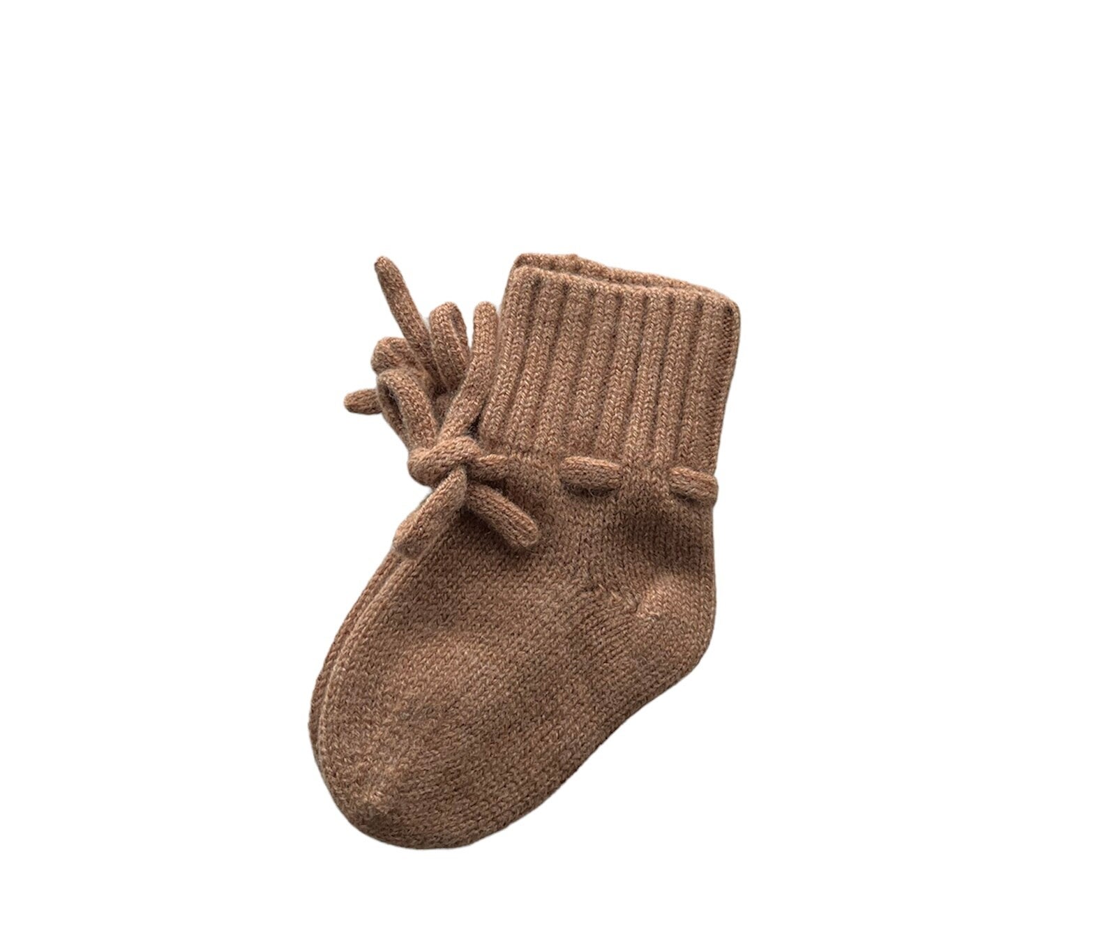 Merino wol booties Brown