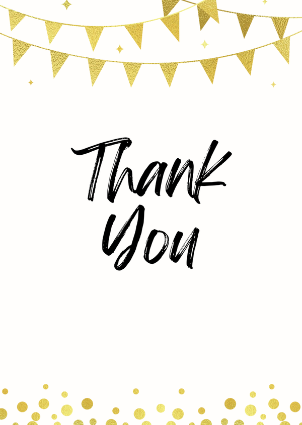 Wenskaart - Thank you