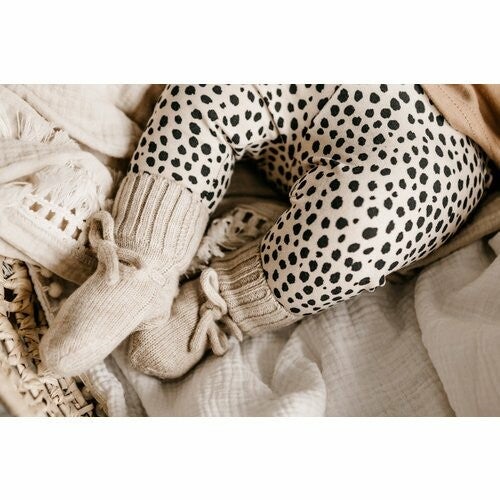 Merino wol booties natural