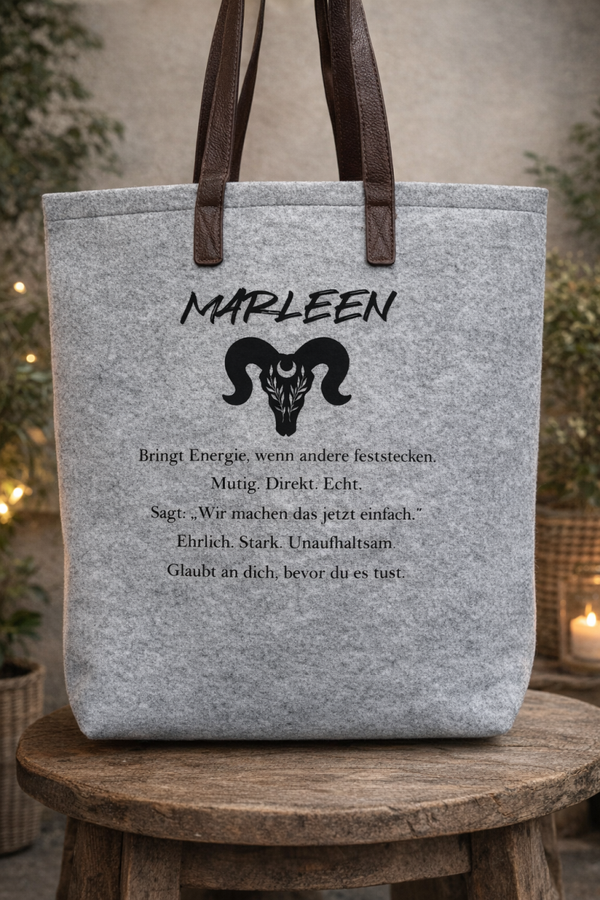 Personalisierbare Filztasche