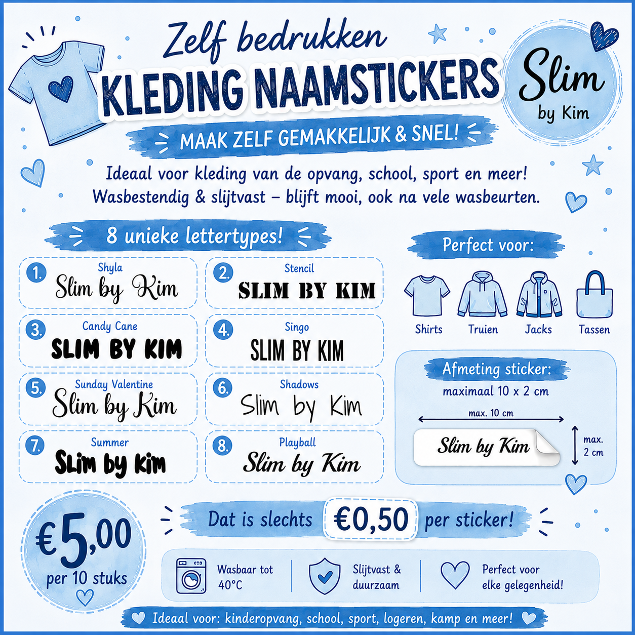 Instrijkstickers