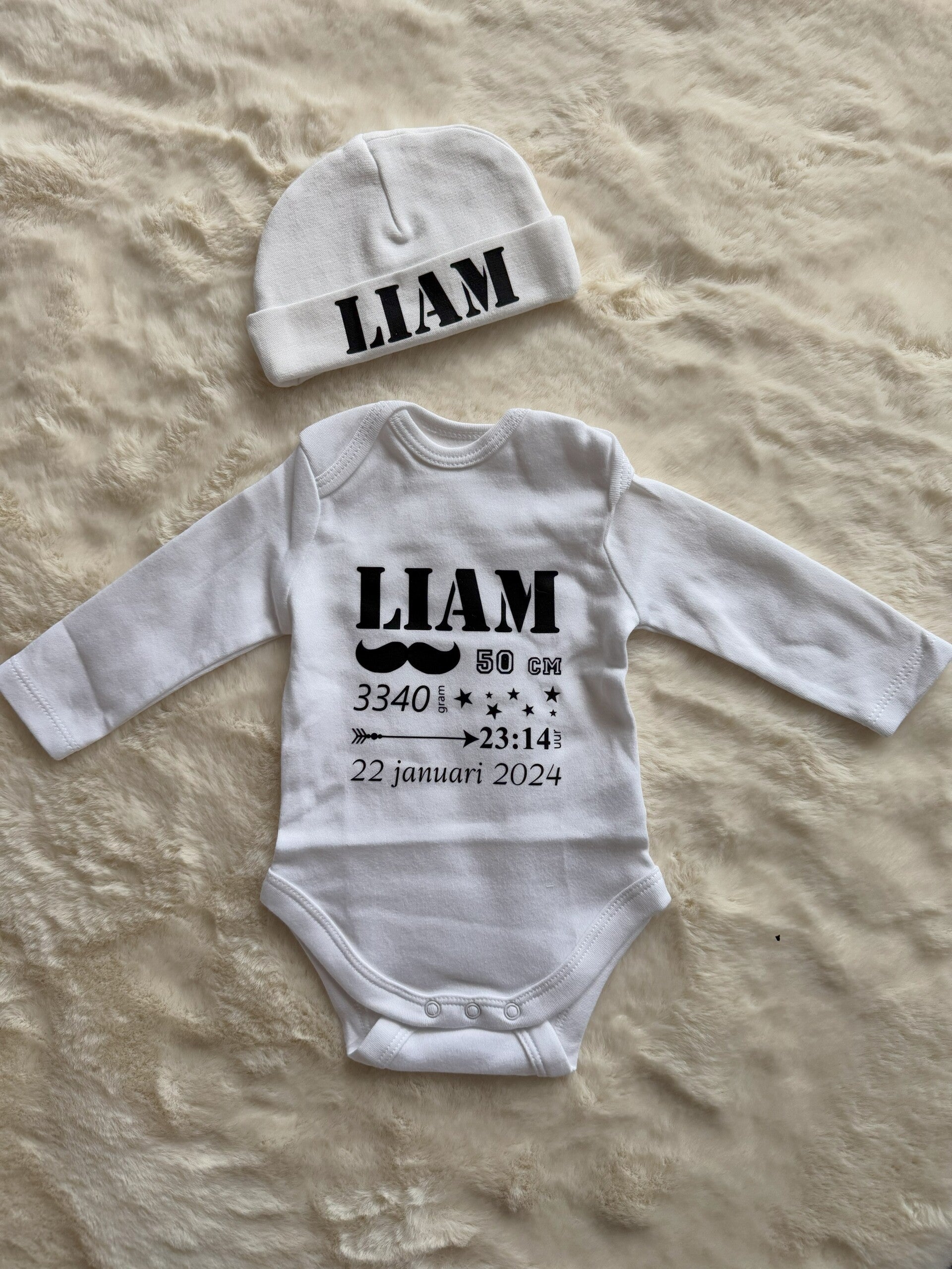 Romper met geboortegegevens