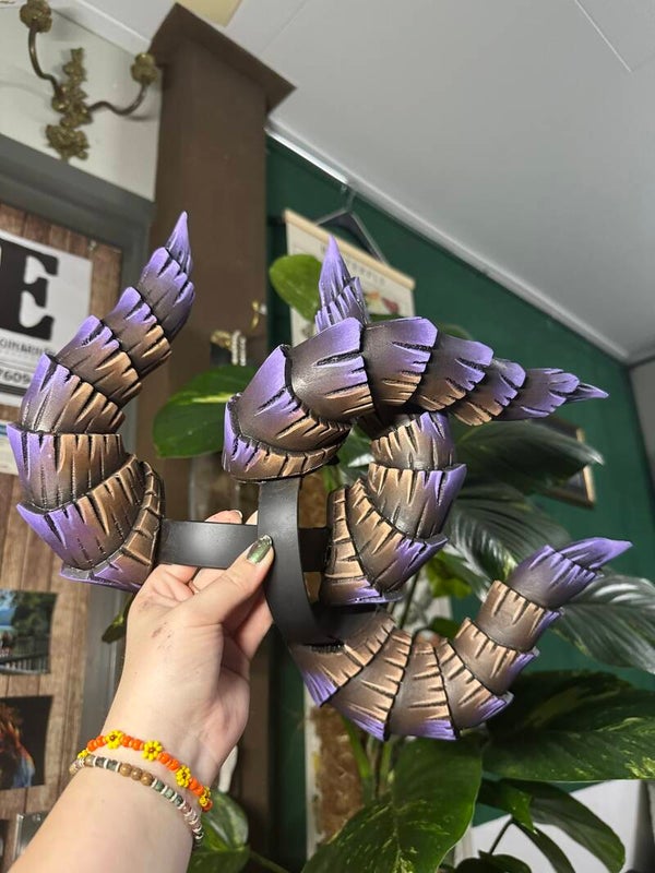 'purple tips' horns Eva-foam