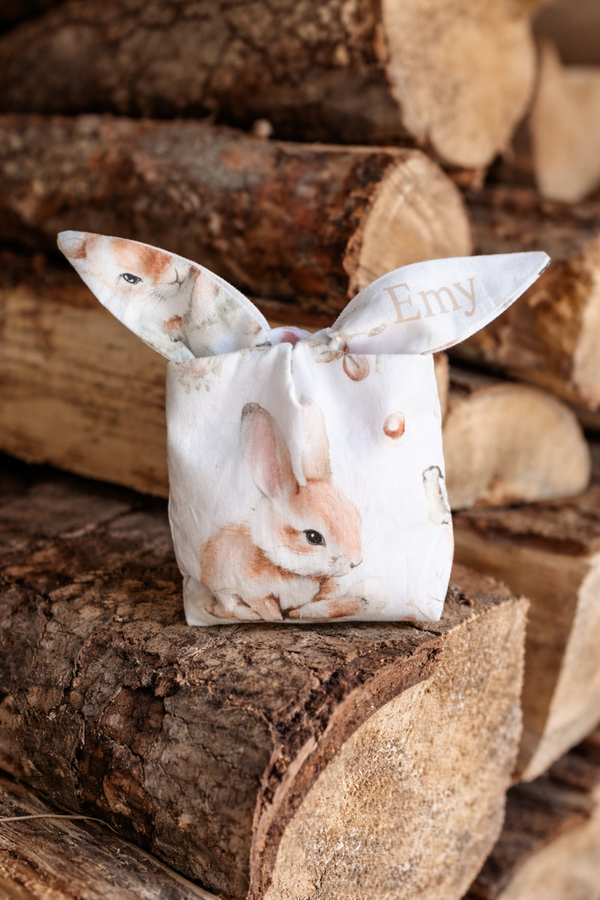 Petit pochon lapin personnalisé