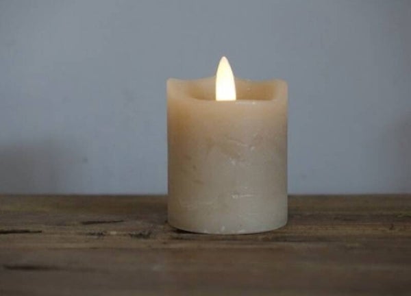 LED Stompkaars rustiek antiek - Taupe (Set van 2)