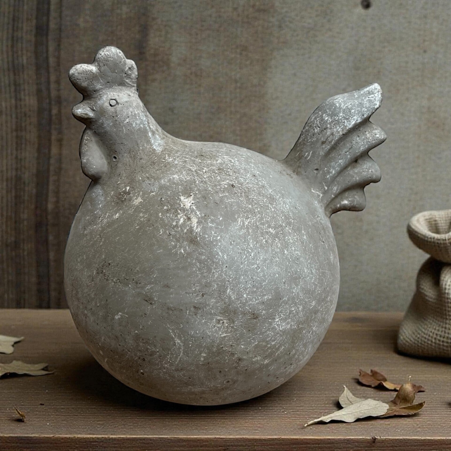 Betonnen kip/haan assorti - Lichtgrijs Middel