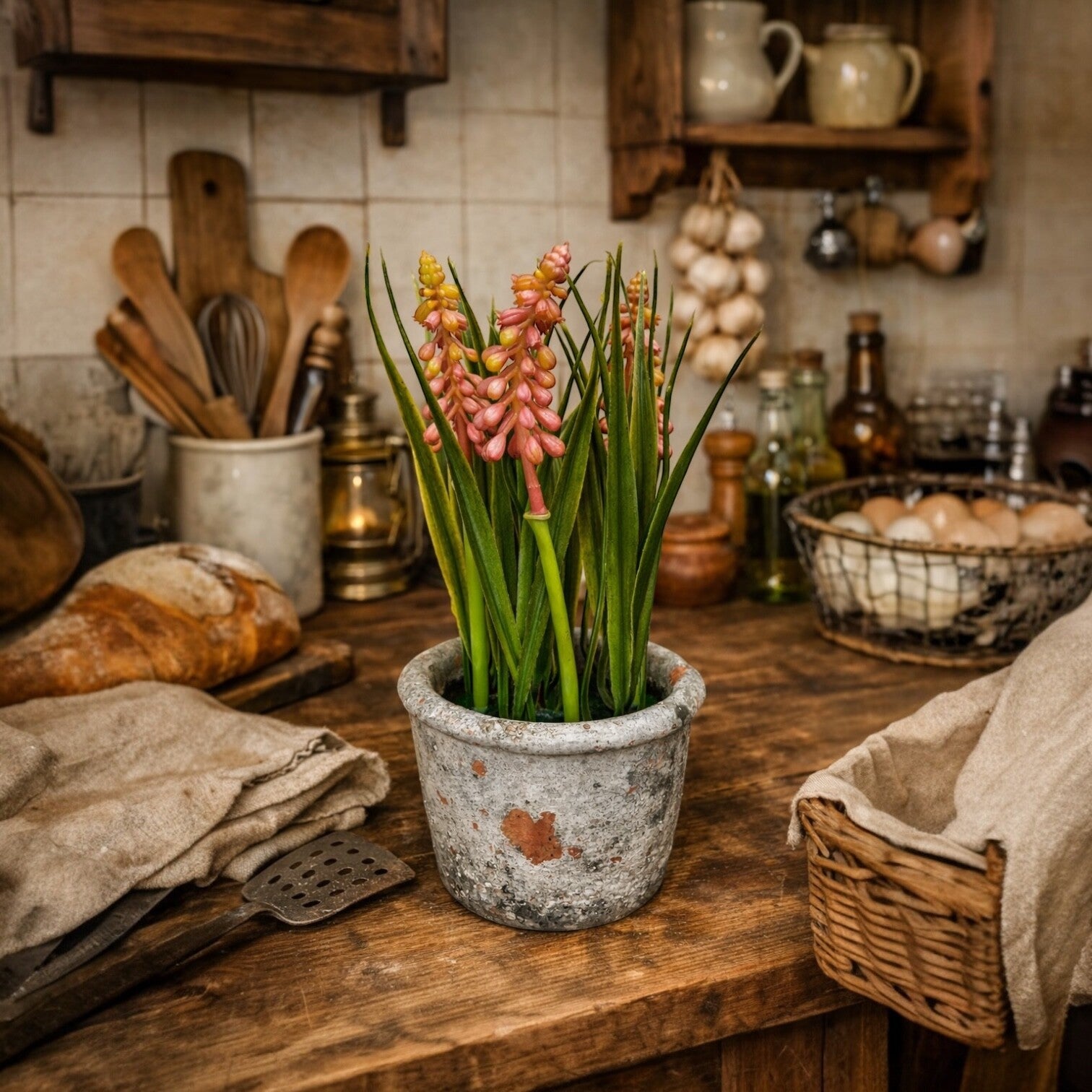 Kunst plantje - Roze druif