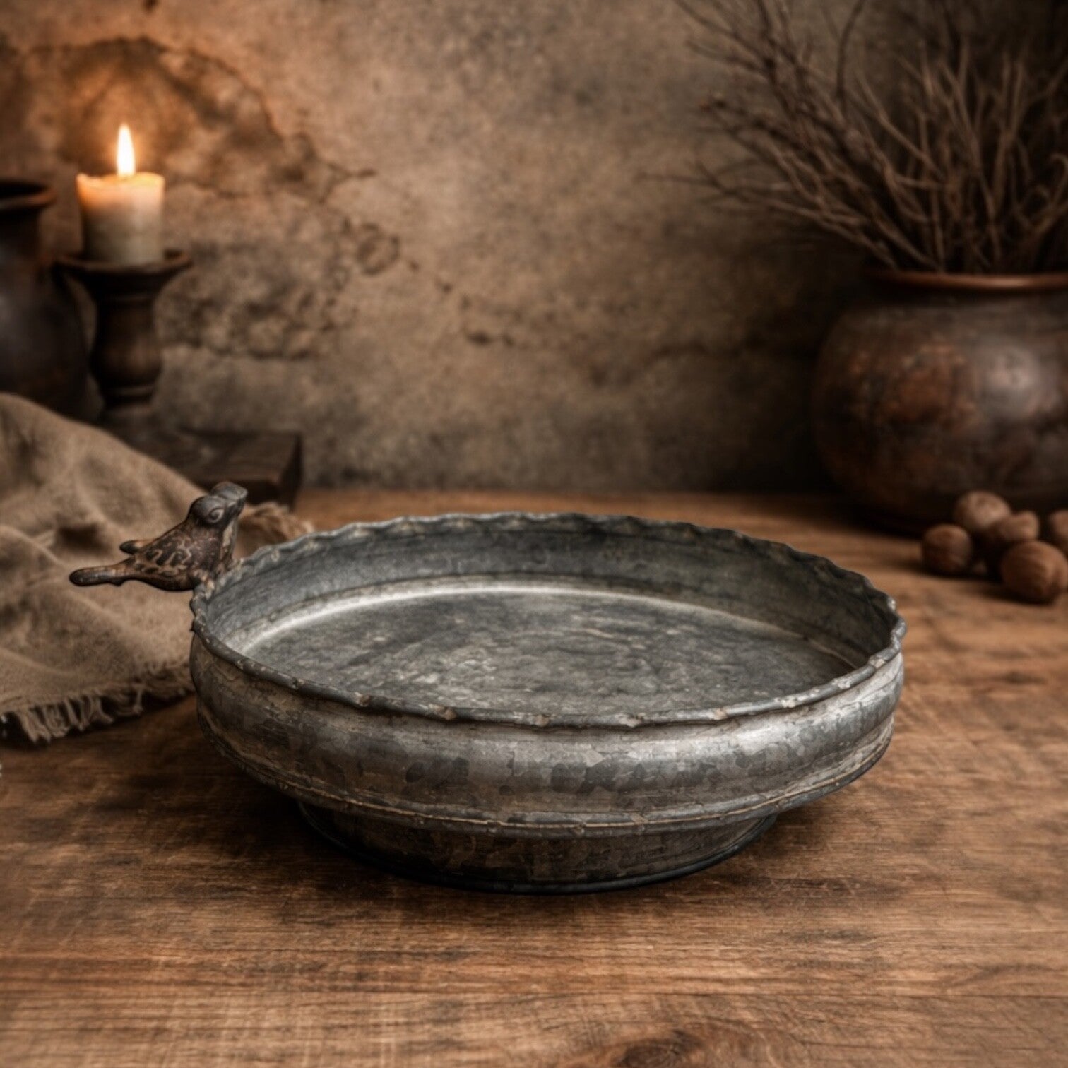 Vogelschaal Zink - Klein