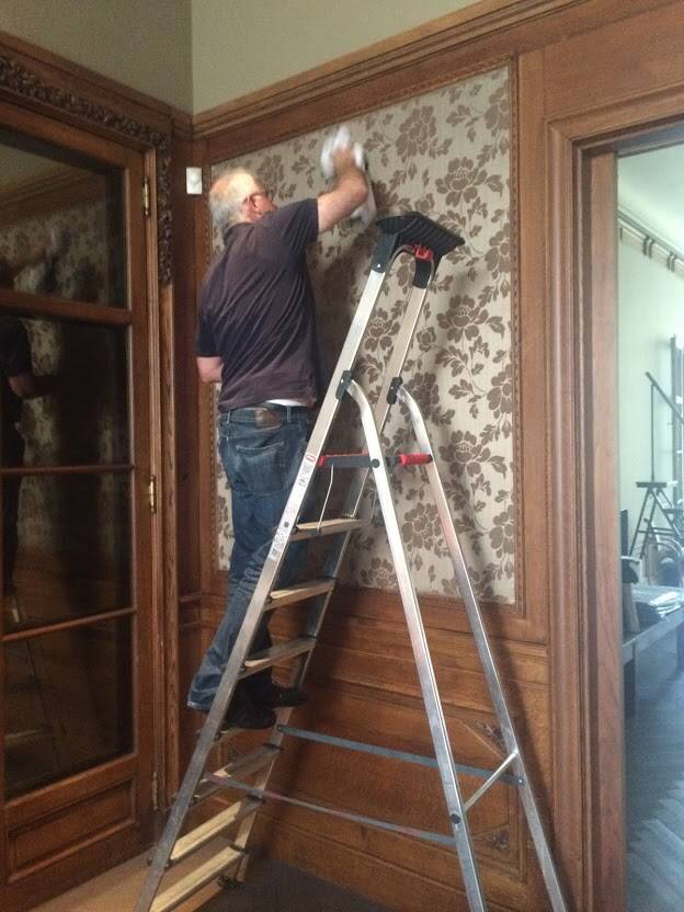 zijden muurbekleding reinigen  zonder risico