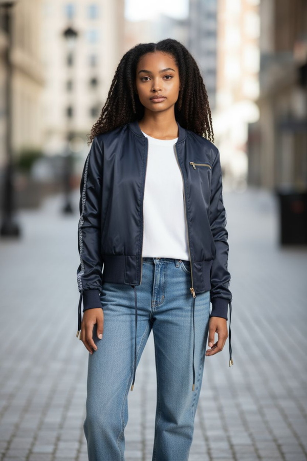 Blue zip up