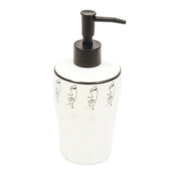 Wit/Zwart Zeepdispenser - gezicht - van Housevitamin
