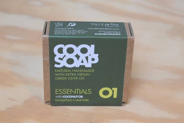 Cool Soap Essentials Olijfoliezeep 01 met eucalyptus en lavendel.