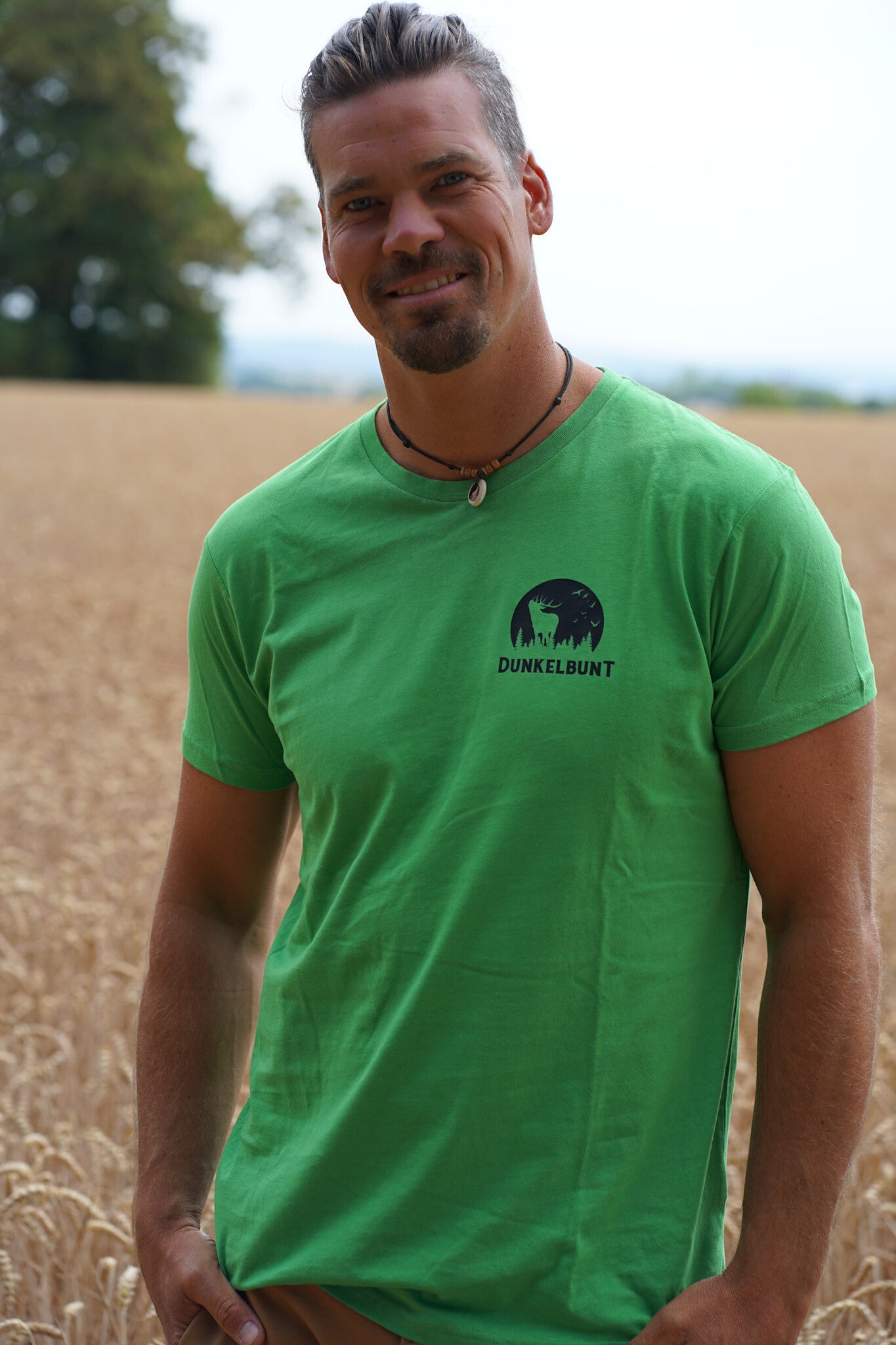 Dunkelbunt T- Shirt „Green Nature“