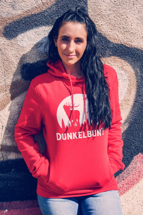 Dunkelbunt® Hoodie „Red Spirit“
