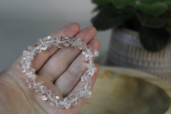 Bergkristal xl chip armband