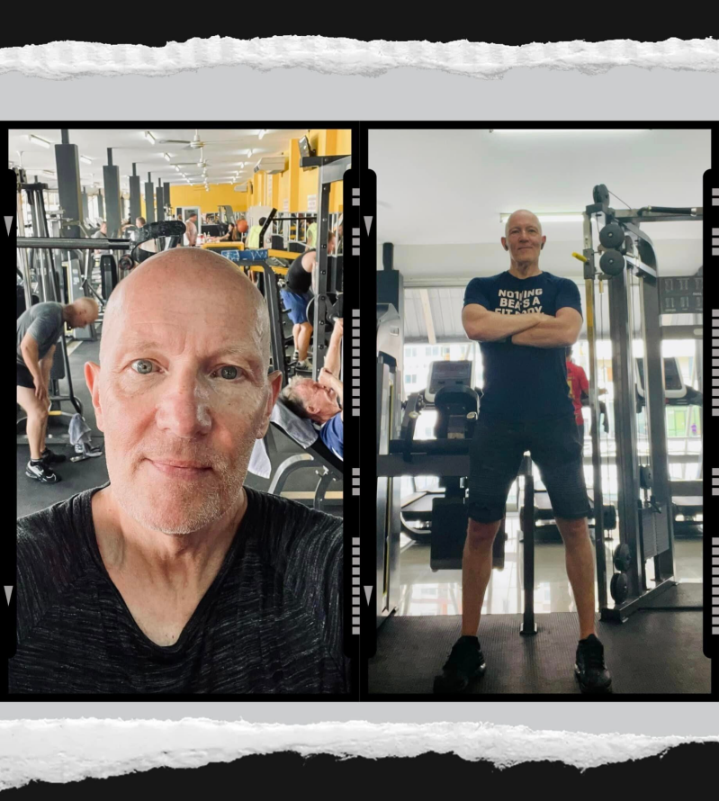 Trainer Robert Leon in de gym