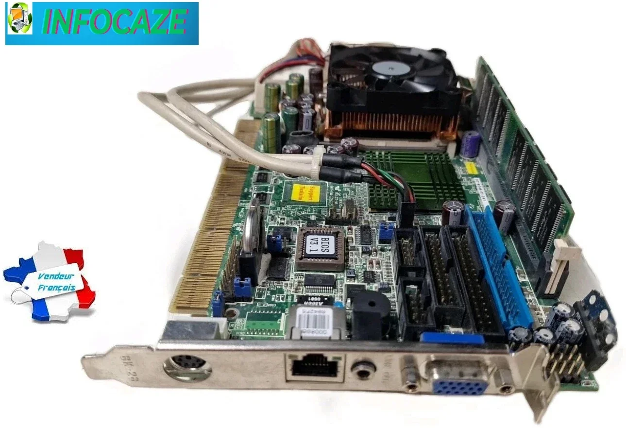 Carte INDUSTRIEL PCISA-3716EV-R4 vendu avec CPU-TUALATIN +RAM 512 MO KINGSTON