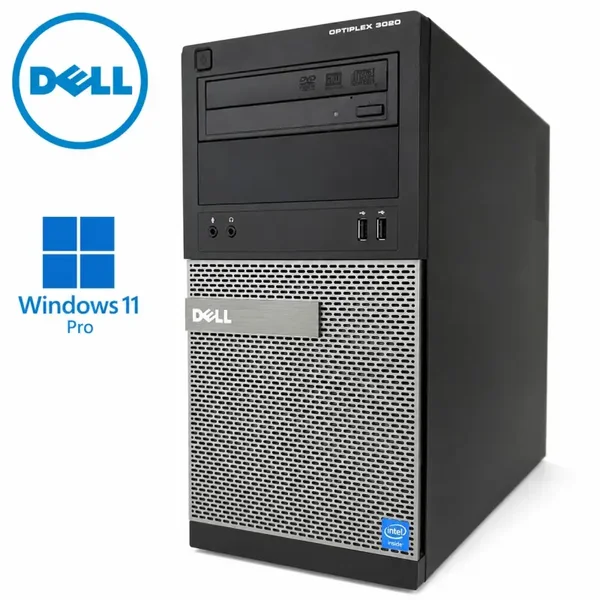 Dell OptiPlex 3020 MT Celeron G1820 8Go SSD 120Go + HDD 500Go Windows 11